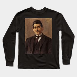 portrait of the publisher bruno cassirer 1921 - Max Liebermann Long Sleeve T-Shirt